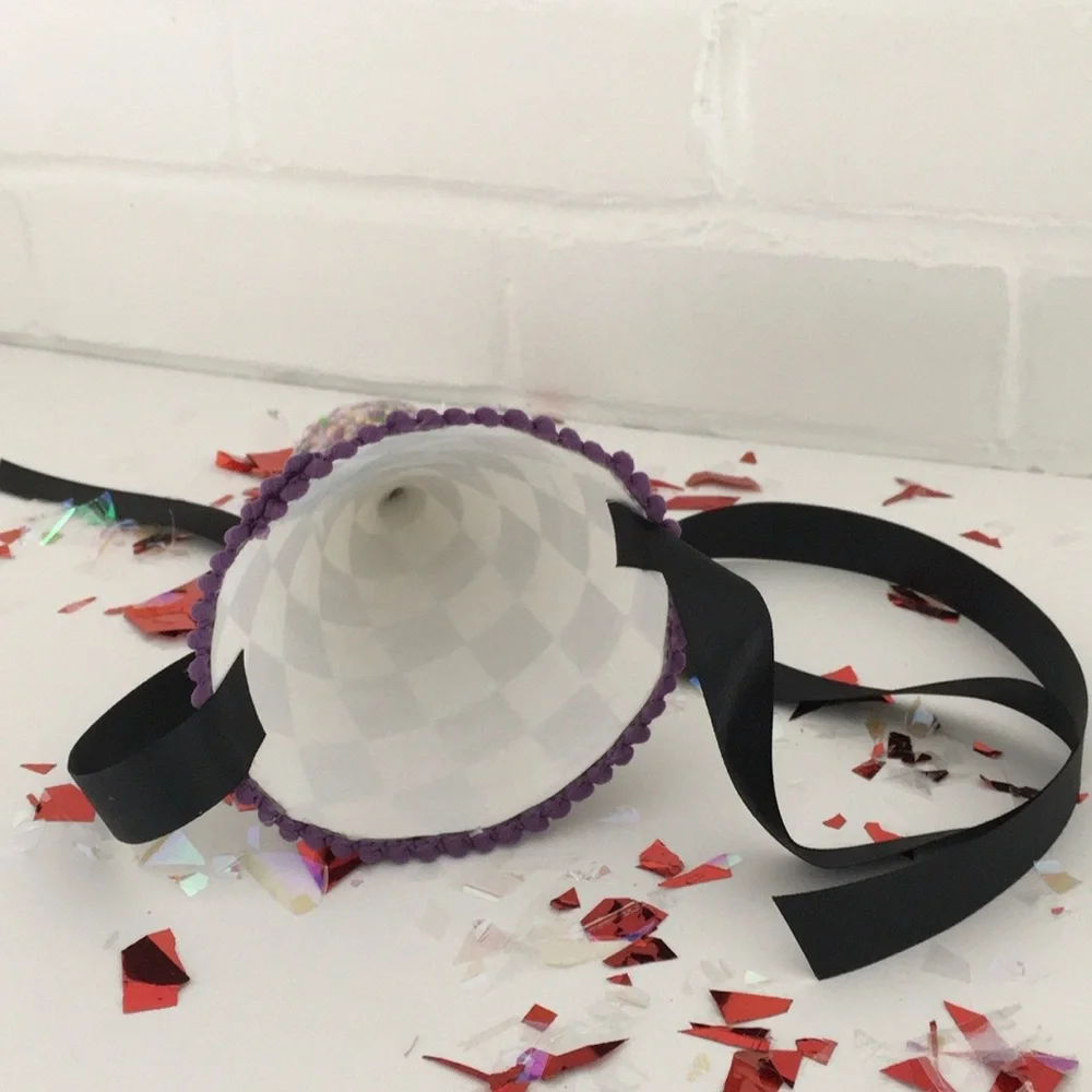 Classic Mackenzie Childs Inspired Courtly Check Costume Birthday Party Hat